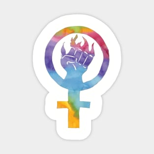 Rainbow Feminist Fist Sticker